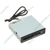 Устройство чтения карт памяти CF/MD/xD/MMC/SD/microSD/MS "Card Reader/Writer", в 3.5" отсек, доп. порт USB, черный (USB) (oem)