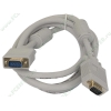 Кабель VGA (PRO) сигнальный D-Sub, с ферритовыми кольцами (1.8м) 