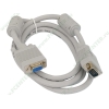 Удлинитель VGA (PRO) D-Sub, с ферритовыми кольцами (1.8м) 