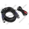 Hama <78478> Кабель монитор - SVGA (15M -15M) + Jack3.5-M  --> 2RCA-M 3м