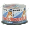 Диск DVD+R 4.7ГБ 16x Philips "DR4S6B50F", пласт.коробка, на шпинделе (50шт./уп.) 