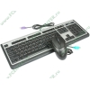 Комплект клавиатура + мышь Genius "Slim Star C100", черно-серебр. (PS/2) (ret)