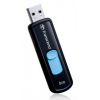 Флеш Диск Transcend 8Gb Jetflash 500 TS8GJF500 USB2.0 черный/голубой