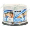 Диск CD-R 700МБ 52x Philips "CR7D5JB50" Printable, пласт. коробка, на шпинделе (50шт./уп) 