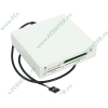 Устройство чтения карт памяти CF/MD/SM/xD/MMC/SD/MS Gembird "FDI2-ALLIN1", в 3.5" отсек, белый (USB2.0) (ret)