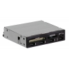 Картридер <All-in-1> USB 2.0 internal 3.5" Black + 4 USB port, Ginzzu OEM (GR-137UB)