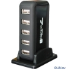 Концентратор USB 2.0 HUB Orient KE-700N+ (7 Port + БП 5V, 1A) Black