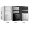 Корпус Linkworld 727-05, mATX, черно-серебр. (c2228), USB 2.0, 350Вт