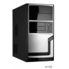 Корпус Linkworld 727-07, mATX, черно-серебр. (c2128), USB 2.0, 350Вт