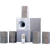 Колонки Microlab X4/5.1 (5х25 Вт. + 60 Вт. RMS, 5.1, деревянный сабвуфер, ДУ)  black\white