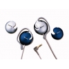 Наушники SONY  MDR-Q22LP S  Клипсы со сменными накладками (синий / серебро), неодимовый магнит, 30 мм динамик, 103 дБ, 24 Ом, 16-24 кгц, 100 Вт, кабел