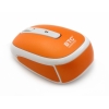 Мышь BTC M953ULIII-Orange, оранжевая, мини, лазер 1600dpi, 2.4ГГц/10м беспроводная