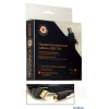 Кабель USB 2.0 AM/miniB 5P (mini USB) 1.8м Koonos, проф., черный, зол. разъемы., феррит. кольца