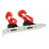 Планка в сист блок 2 eSATA(внешн)/2 SATA(внутр), Gembird, 7pin