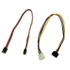 Комплект кабелей SATA Gembird интерфейсный (48см) 7pin/7pin и питания (15см) 4pin/15pin, пакет