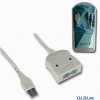 Кабель-адаптер USB AM <->2xPS/2 Gembird UAPS 12, блистер (UAPS12)