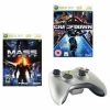 Беспроводной геймпад для XBOX 360 (белый) + игра Mass Effect (M59-00084) + игра Crackdown (Q12-00076)