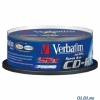 Диски CD-R 80min 700Mb Verbatim  52x  25 шт  Cake Box  Crystal AZO  <43352>