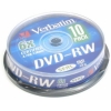Диск   DVD-RW 4.7Gb Verbatim 6x  10 шт  Cake Box  <43585>