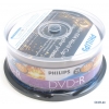 Диски DVD-R 4.7Gb Philips 16x  25 шт  Cake Box  Printable