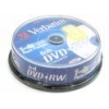 Диски   mini DVD+RW 1.4Gb Verbatim 4x  10 шт Cake Box   Ink print 43641