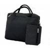 Сумка BagSpace MF-626 (16") (нейлон, черный, 44 х 33 х 9 см ) в комплекте кошелек-косметичка  размером 18 х 14 см (MF-626-16BK)