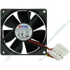 Вентилятор TITAN "TFD-8025L12S-4pin" d80мм (питание от разъёма питания ATA HDD) 