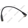 Кабель-адаптер Orient HDMI to HDMI (19F -19M), 0.35м, Г-образный коннектор