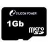 Карта памяти MicroSD 1Gb Silicon Power (SP001GBSDT000V10)