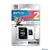 Карта памяти MicroSD 2Gb Silicon Power + 1 Adapter (SP002GBSDT000V10-SP)