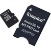 Карта памяти MicroSDHC 8GB Kingston Class4 + MS Pro Duo adapter <SDC4/8GB-MSADPRR>