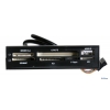 Картридер 3Cott <All-in-1> USB 2.0 internal 3.5" Black+USB port, Retail box, пластик (3Cott-All-in-1 P)