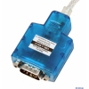 Кабель-адаптер USB AM <-> COM DB9M(RS232) Orient USS-111, крепление COM гайки, ret
