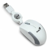 Мышь Genius Micro Traveler W оптическая, регулируемый по длине провод, 1200 dpi, USB, white (31010100104)