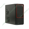Корпус Miditower Ascot "6ZRA-BR", ATX, черно-красный (Cougar 620Вт) 