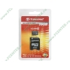 Карта памяти 16ГБ Transcend "TS16GUSDHC6" Micro SecureDigital Card HC Class6 + адаптер 
