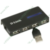 Разветвитель 4 порта USB2.0 D-Link "DUB-104", внешн., с блоком питания (ret)