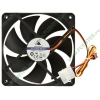 Вентилятор GlacialTech "SilentBlade II GT12025-HDLA1" d120мм, 950об./мин. (питание от мат.платы и разъёма питания ATA HDD) (ret)