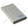 Контейнер Agestar "SCB2A1" для 2.5" SATA HDD, алюминиевый, серебр. (USB2.0, e-SATA) 