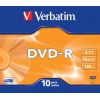 Диск DVD-R Verbatim 4.7 16 Slim case 10 (43655)