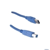 Кабель USB 3.0 Pro Gembird/Cablexpert AM/BM, 1.8м, экран, синий, пакет (CCP-USB3-AMBM-6)
