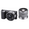 PhotoCamera Sony Alpha NEX-5D black 14.2Mpix SEL16F28 16mm f2.8 SEL1855 18-55mm f3.5-f5.6 3" 1080i SDXC CMOS 24minF rotLCD 7fr/s RAW HDMI NP-FW50  (NEX5DB.CEE2)