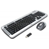 Kreolz WMKM3  Black&Silver  (Кл-ра,М/Мед,FM,USB+Мышь  3кн,Roll,FM,USB)