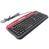 Клавиатура OKLICK Multimedia Keyboard 330M Red&Black <USB&PS/2>  109КЛ+19КЛ  М/Мед+USB  порт<39226-USB&PS/2>
