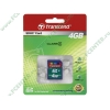 Карта памяти 4ГБ Transcend "TS4GSDHC4" SecureDigital Card HC Class4 