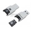 Silicon Power <SP008GBSTH004V80> MicroSDHC Memory Card 8Gb Class4 + USB microSD Reader