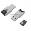 Silicon Power <SP004GBSTH004V80> MicroSDHC Memory Card 4Gb Class4 + USB microSD Reader