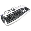 Клавиатура Chicony KB-0350 Silver&Black <PS/2> 104КЛ+20КЛ М/Мед+Roll