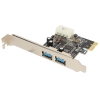 Контроллер Orient NC-3U2PE (PCI-E, 2 Port USB 3.0, доп разъём питания, NEC UPD720200) Ret (27715)