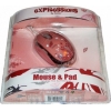 Мышь Saitek PM46pf   с ковриком  Expressions Mouse&Pad, красная 800dpi оптическая, 2 кнопки и колесо прокрутки USB